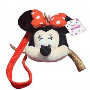 Disney Junior Minnie Mouse Plush Shoulder Bag, Cross Body, Fanny Pack